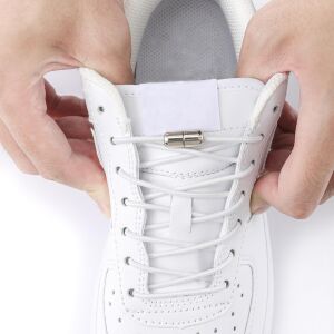 SRTfootcare Metal Vidalı Kilitli Akıllı Elastik Outdoor Ayakkabı Bağcığı Yuvarlak 100cm 1 Çift