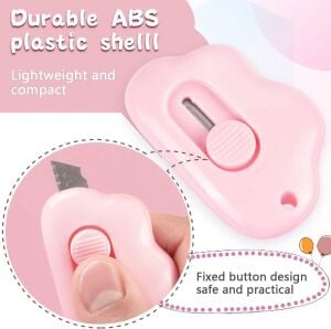 SRTfootcare (50 ADET) PEMBE Taşınabilir Sevimli Bulut Şeklinde Falçata - Maket Bıçağı