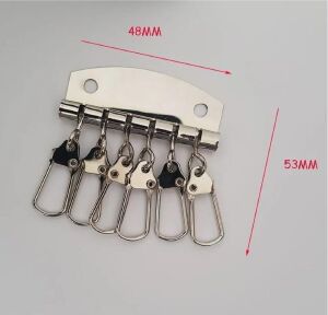 6 Kancalı Anahtarlık Tokası 1 Adet Nikel