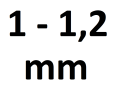 1 - 1,2 mm Arası