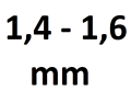 1,4 - 1,6 mm Arası