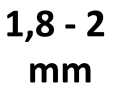 1,8 - 2 mm Arası