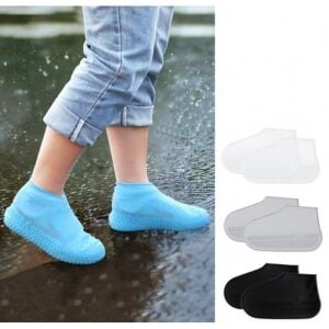 SRTfootcare Silikon Ayakkabı Kılıfı Kaymaz Su Kir Geçirmez Siyah