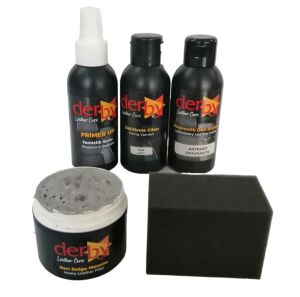 Derby Deri Direksiyon, Deri Döşeme Boyası 5 li Set Standart Renkler Antrasit