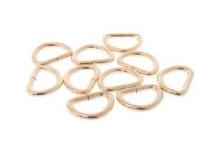 D Metal Halka, Çanta Sapı İçin D Halka 5 Adet Altın Sarı