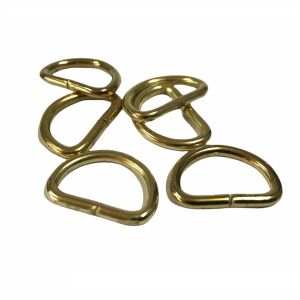 D Metal Halka, Çanta Sapı İçin D Halka 5 Adet Altın Sarı 3 cm