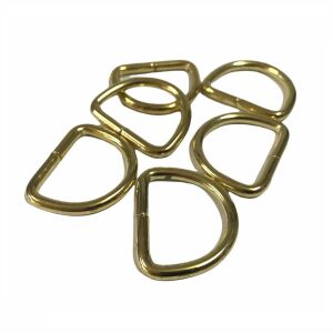 D Metal Halka, Çanta Sapı İçin D Halka 5 Adet Altın Sarı 2,5 cm