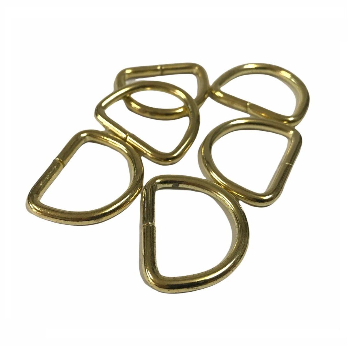 D Metal Halka, Çanta Sapı İçin D Halka 5 Adet Altın Sarı 2,5 cm