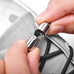 SRTfootcare Metal Vidalı Kilitli Akıllı Elastik Outdoor Ayakkabı Bağcığı Yuvarlak 100cm 1 Çift