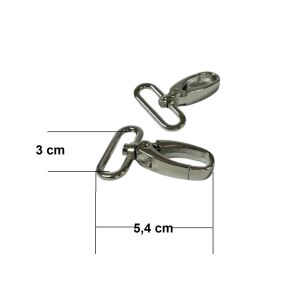 SRTfootcare Orta Boy Akrep Anahtarlık ve Çanta Kancası 3cm 2 Adet Deri El Aleti Nikel