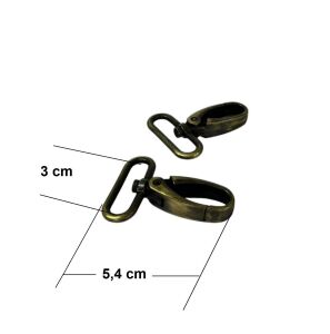 SRTfootcare Orta Boy Akrep Anahtarlık ve Çanta Kancası 3cm 2 Adet Deri El Aleti Antik Kahve