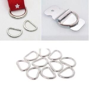 D Metal Halka, Çanta Sapı İçin D Halka 5 Adet Nikel