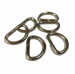D Metal Halka, Çanta Sapı İçin D Halka 5 Adet Nikel 2,5 cm