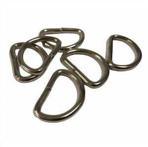 D Metal Halka, Çanta Sapı İçin D Halka 5 Adet Nikel 2 cm