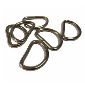 D Metal Halka, Çanta Sapı İçin D Halka 5 Adet Nikel 2,5 cm