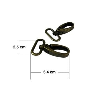 SRTfootcare Orta Boy Akrep Anahtarlıkve Çanta Kancası 2,5cm 2 Adet Deri El Aleti