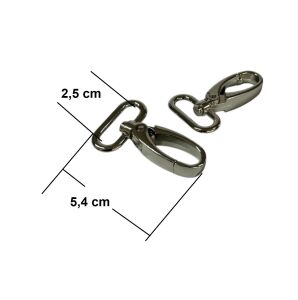 SRTfootcare Orta Boy Akrep Anahtarlıkve Çanta Kancası 2,5cm 2 Adet Deri El Aleti Nikel