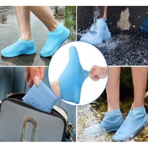 SRTfootcare Silikon Ayakkabı Kılıfı Kaymaz Su Kir Geçirmez Beyaz
