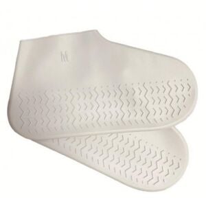 SRTfootcare Silikon Ayakkabı Kılıfı Kaymaz Su Kir Geçirmez Beyaz
