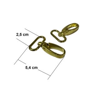 SRTfootcare Orta Boy Akrep Anahtarlıkve Çanta Kancası 2,5cm 2 Adet Deri El Aleti Sarı
