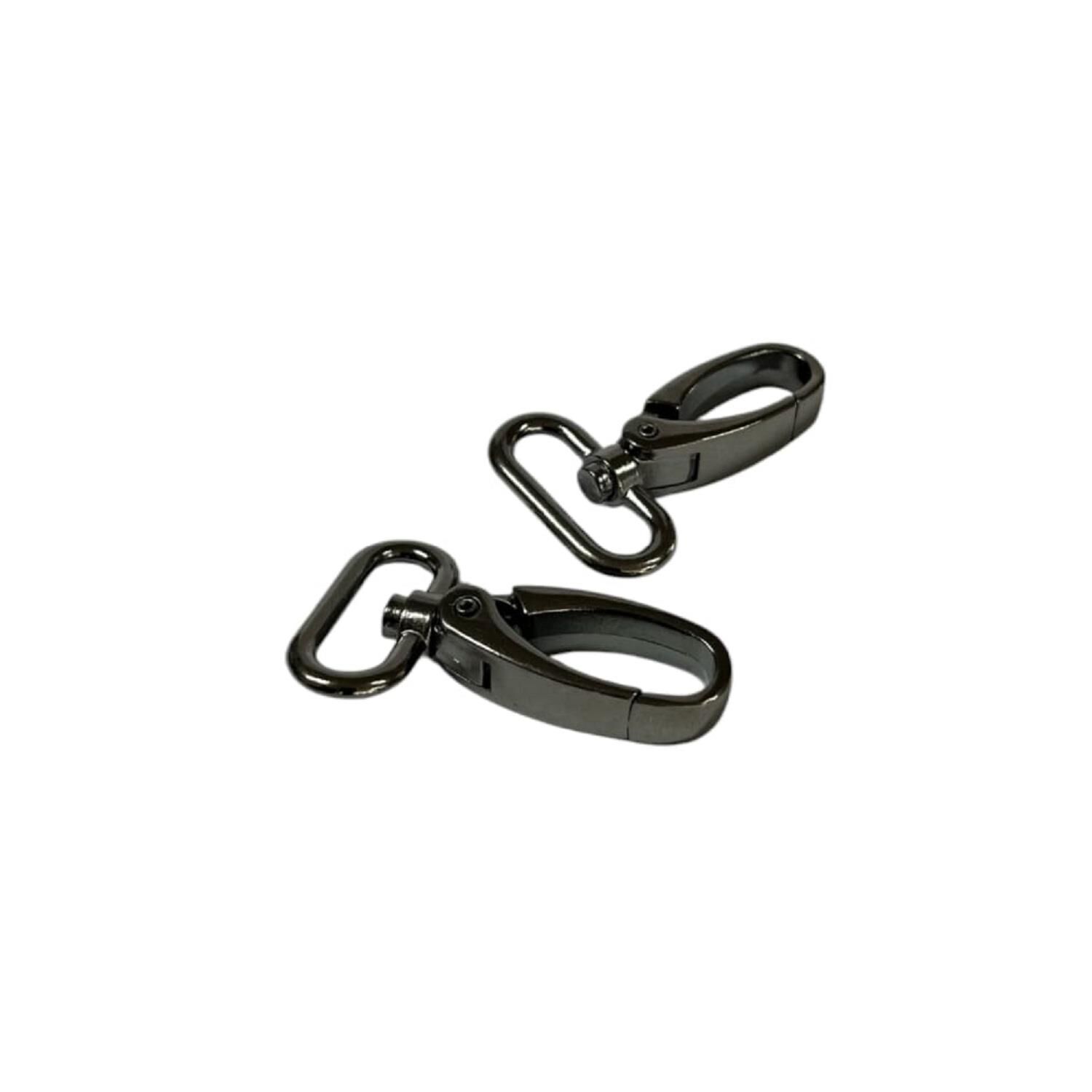 SRTfootcare Orta Boy Akrep Anahtarlıkve Çanta Kancası 2,5cm 2 Adet Deri El Aleti Siyah Nikel