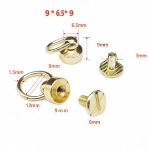 Halkalı Bekçi Aksesuar, Vidalı Halkalı Perçin 5 Adet Deri El Aletleri