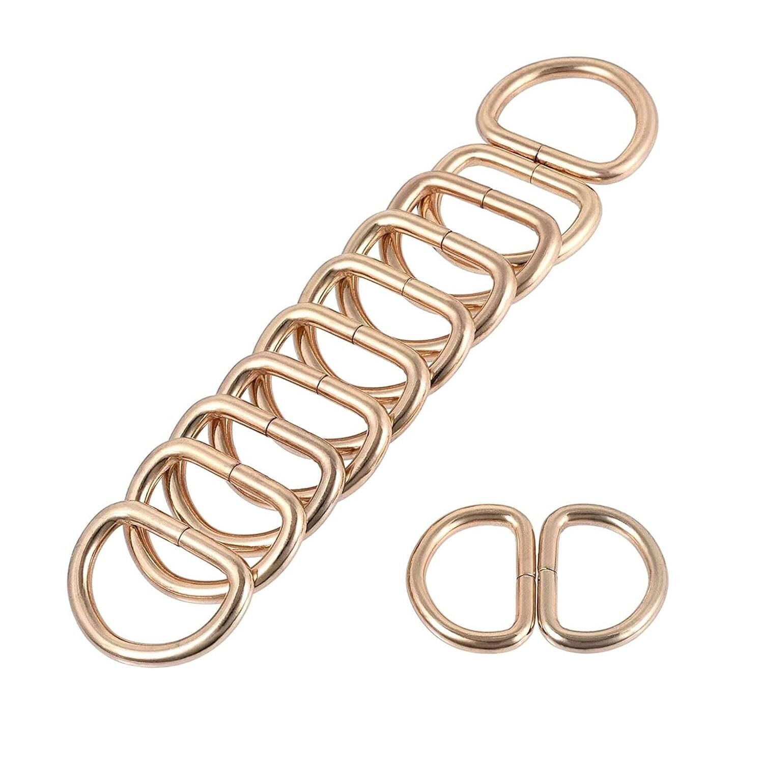D Metal Halka, Çanta Sapı İçin D Halka 25 Adet Altın Sarı 2,5 cm