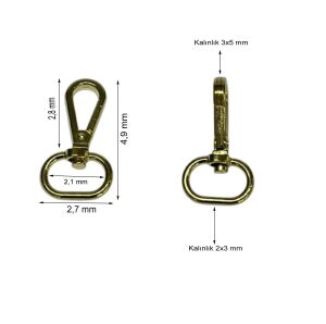 İthal Badem Anahtarlık Kancası 2cm 2 Adet Deri El Aleti
