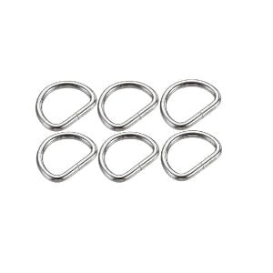 D Metal Halka, Çanta Sapı İçin D Halka 25 Adet Nikel