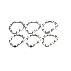 D Metal Halka, Çanta Sapı İçin D Halka 25 Adet Nikel