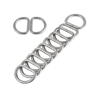 D Metal Halka, Çanta Sapı İçin D Halka 25 Adet Nikel 3 cm