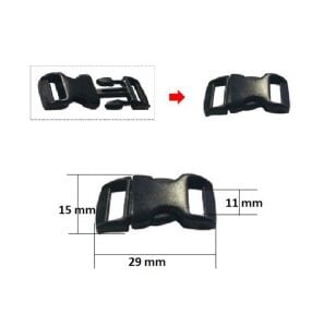 Parakord Bileklik İçin 3''8 Plastik Klips, Bileklik Kilidi 10 Adet