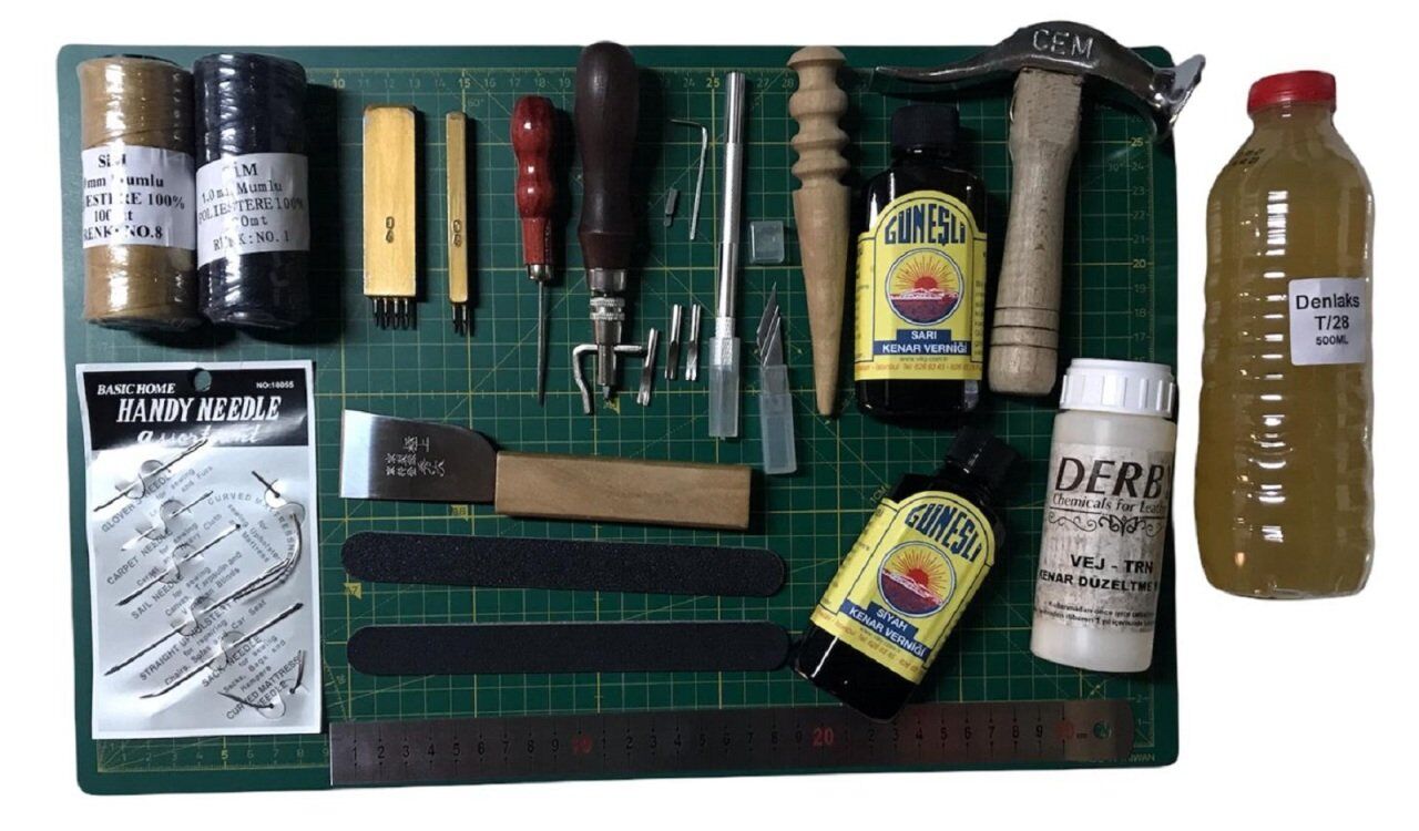 19 Parça Deri Zanaat Hobi Başlangıç Seti 2