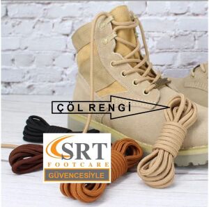 Yuvarlak Bot Bağcığı, Postal Bağcığı K350 150cm 1 Çift Çöl-Kum Rengi