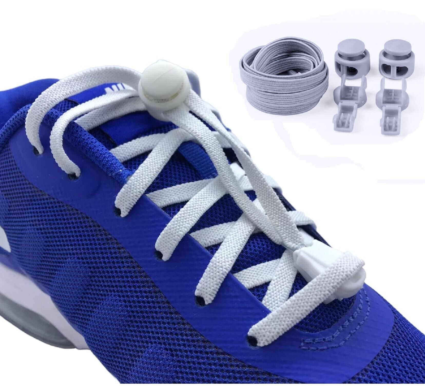 SRTfootcare PLY Elastik Yassı Akıllı Kilitli Bağcık 100cm 25 Çift Beyaz
