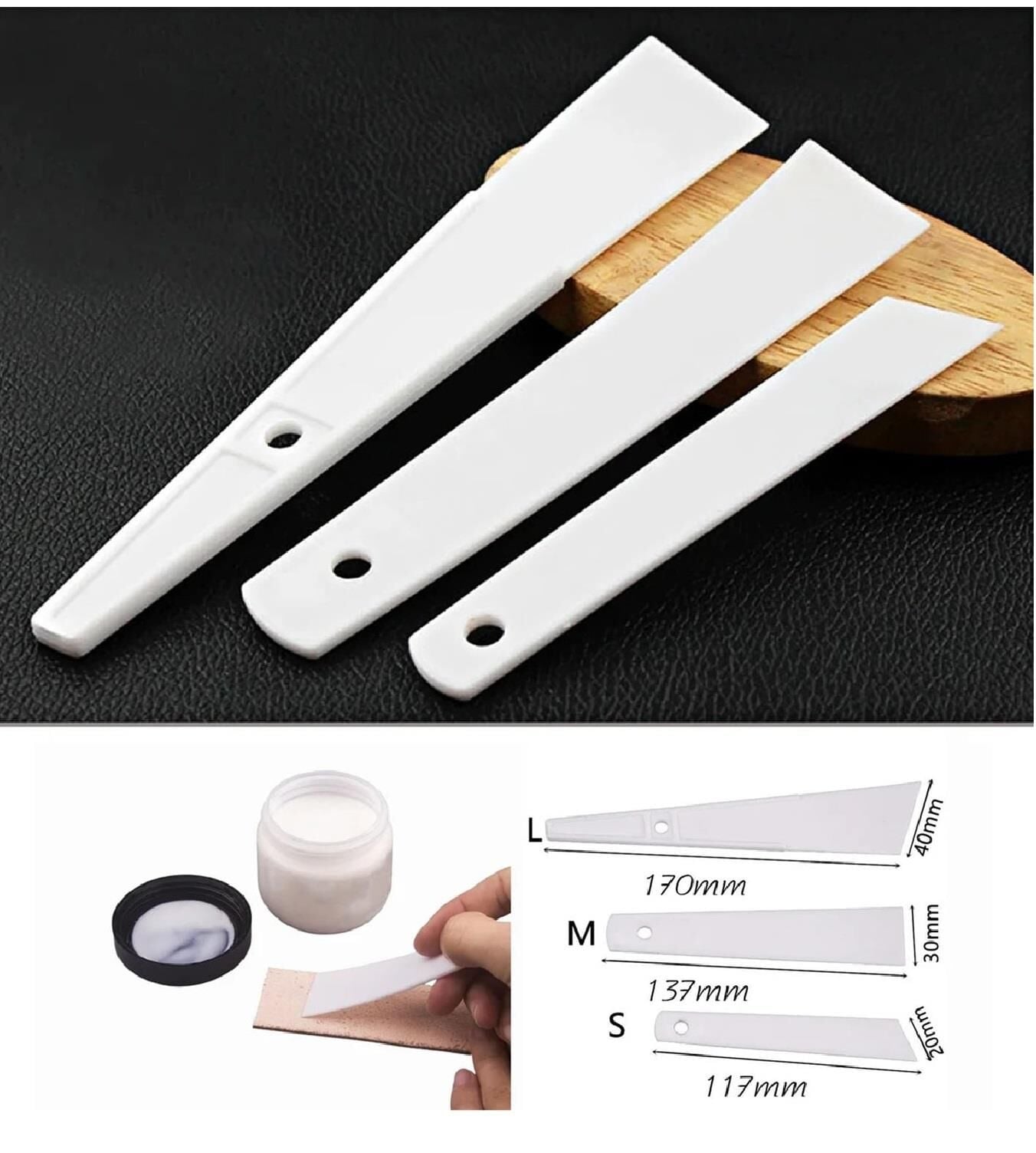 Yapıştırıcı Sürme Spatulası 3 Lü Set Deri El Aletleri