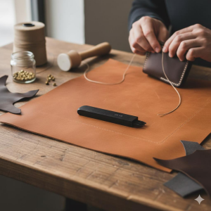 Elde Vurma Deri Dikiş Yeri Zımbası Çok Delikli 5 mm Aralık Deri El Aleti 3 lü