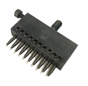 Padova Sıralı Çok Delikli Vida Başlı Deri Zımbası 4mm Deri El Aleti