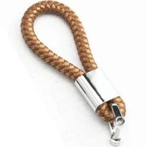 Bileklik ve Anahtarlık için Yuvarlak Örgü Suni Deri Kordon 5mm 1 metre Siyah