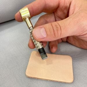 Deri Desen Parmak Bıçağı, Pirinç Saplı, Kaliteli Çelik Uçlu El Aleti