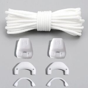 5281 SRTfootcare Salomon Model Akıllı Kilitli Outdoor Ayakkabı Bağcığı 120cm 1 Çift Beyaz