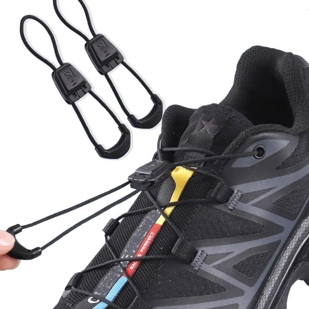5281 SRTfootcare Salomon Model Akıllı Kilitli Outdoor Ayakkabı Bağcığı 120cm 1 Çift Siyah