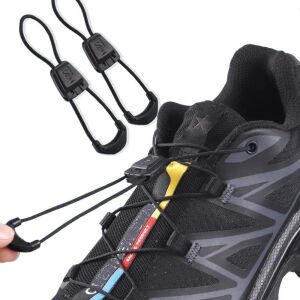5281 SRTfootcare Salomon Model Akıllı Kilitli Outdoor Ayakkabı Bağcığı 120cm 1 Çift Siyah