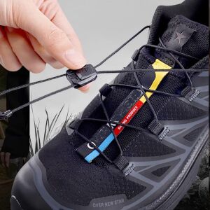5281 SRTfootcare Salomon Model Akıllı Kilitli Outdoor Ayakkabı Bağcığı 120cm 1 Çift Siyah