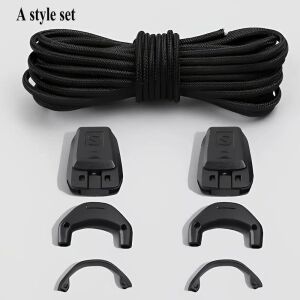 5281 SRTfootcare Salomon Model Akıllı Kilitli Outdoor Ayakkabı Bağcığı 120cm 1 Çift Siyah