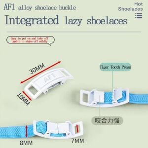 SRTfootcare METAL Kilitli TakBırak Yeni Nesil Kilitli Elastik Ayakkabı Bağcığı, Tak Bırak Akıllı Lastik Bağcık 1 Çift
