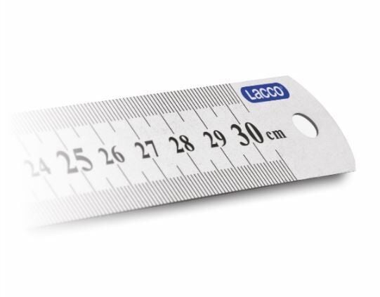 Lacco Çelik Cetvel, Handmade,Leathercraft 30 cm