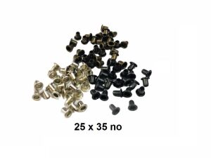 TOPTAN Kuşgözü 25x35 no 4mm 5000 Adet (Alt Pul Dahil Değildir) Nikel