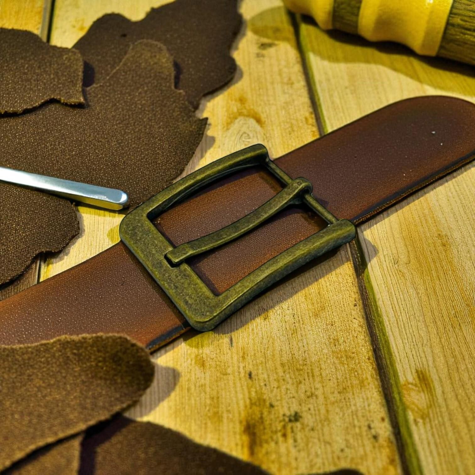 Kemer Tokası 3,5 cm Antik Renk 1 Adet (Leathercraft, Deri Hobi)