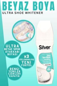 SİLVER Ayakkabı Deodorantı Koku Giderici Sprey + Güçlendirilmiş Ultra Beyaz Spor Ayakkabı Boyası